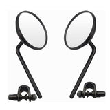 Motorcycle Rear View Mirrors Round Convex Clip-On Retro 22 25mm Mirror For Harley - TDRMOTO