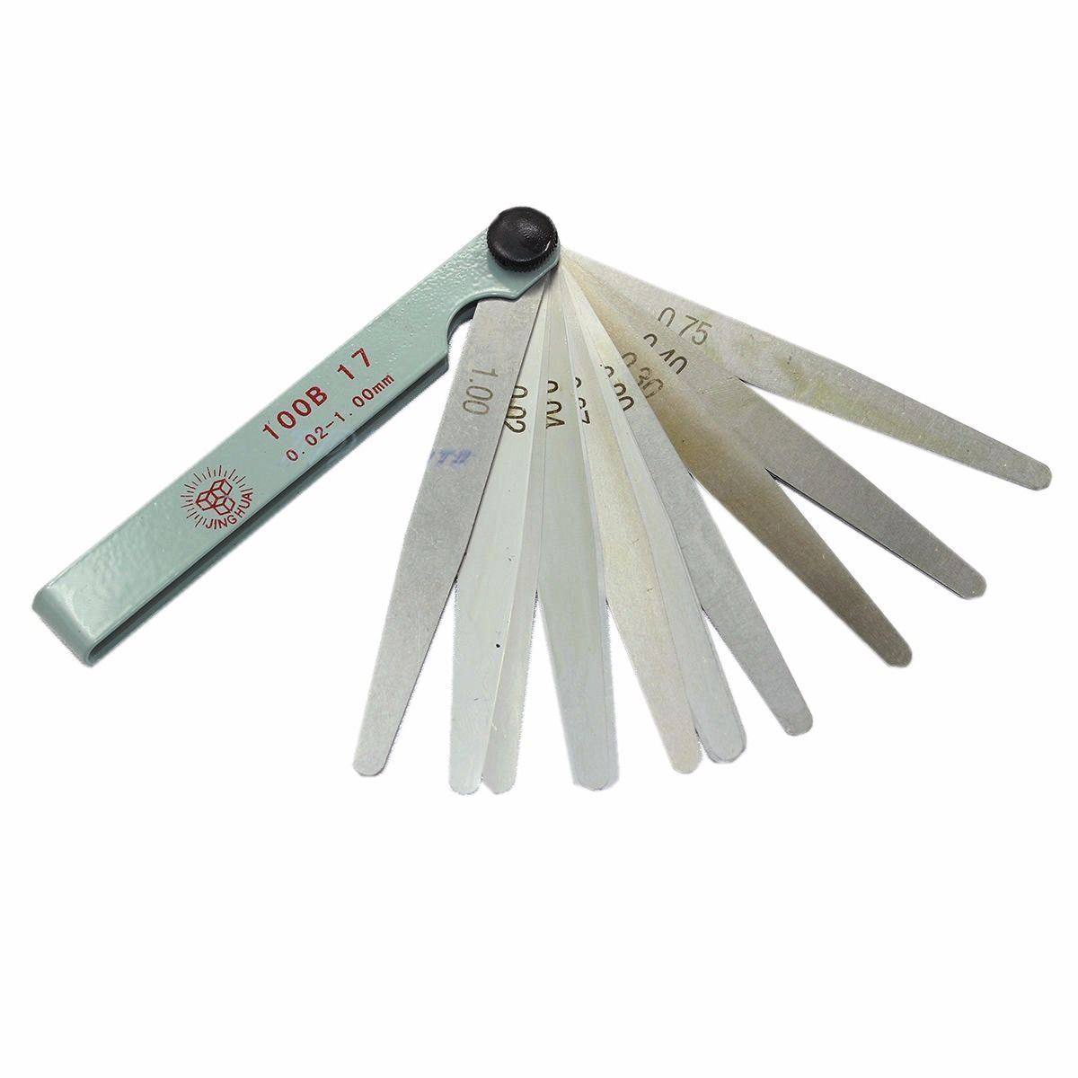 17 Blade Thickness Gap Metric Filler Feeler Gauge Measure Tools 0.02 to 1mm AU - TDRMOTO