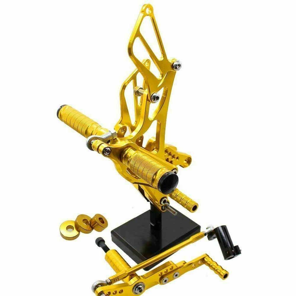CNC Adjustable Rearset Rear Set Foot Rest Peg Gold 2007-2008 YAMAHA YZF R1 07 08 - TDRMOTO