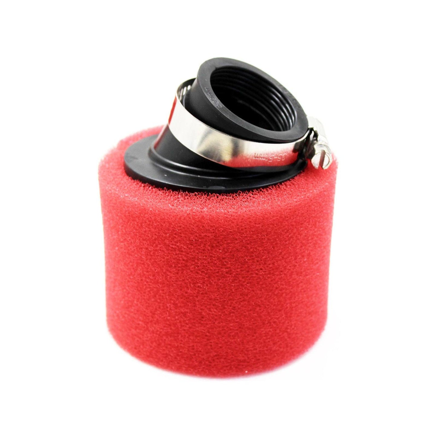 RED 45mm Bent Angled Foam Air Filter Pod 150cc PIT Quad Dirt Bike ATV Buggy - TDRMOTO