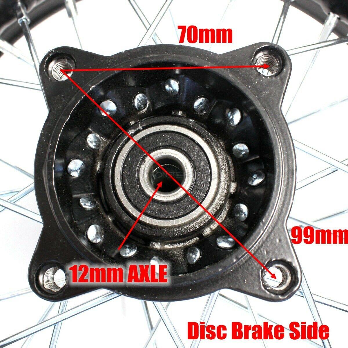 10 inch 1.6-10" Wheel Rim for 50cc 70cc mx Dirt Pit Pro Trail bikes 2.50-10 - TDRMOTO