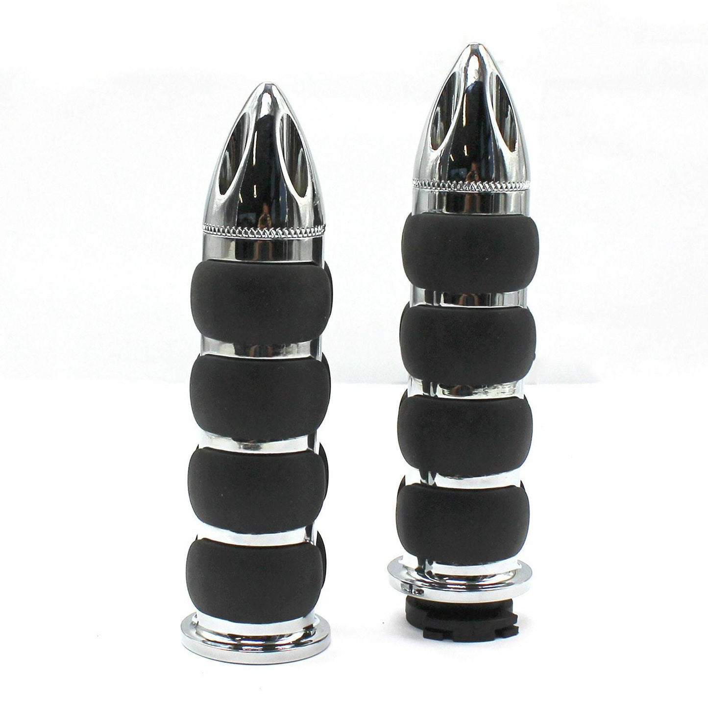 1" Motorcycle Chrome Handlebar Hand Grips For Harley Davidson Comfort Grip 25mm - TDRMOTO