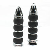 1" Motorcycle Chrome Handlebar Hand Grips For Harley Davidson Comfort Grip 25mm - TDRMOTO