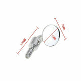 Silver CNC 7/8" Handle Bar End Rear-view Mirror Universal Fit - TDRMOTO