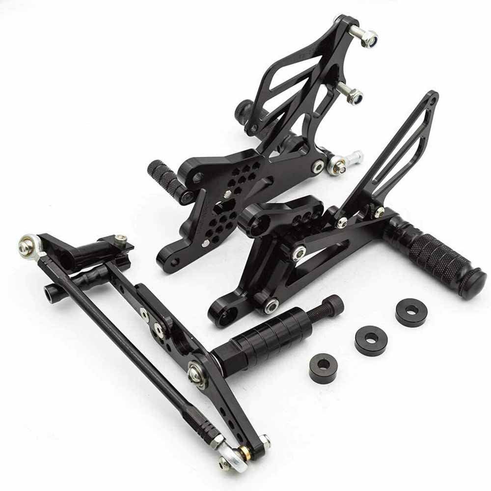 Black Rearset Footpegs Footrest For Yamaha YZF R1 2007-2008 - TDRMOTO