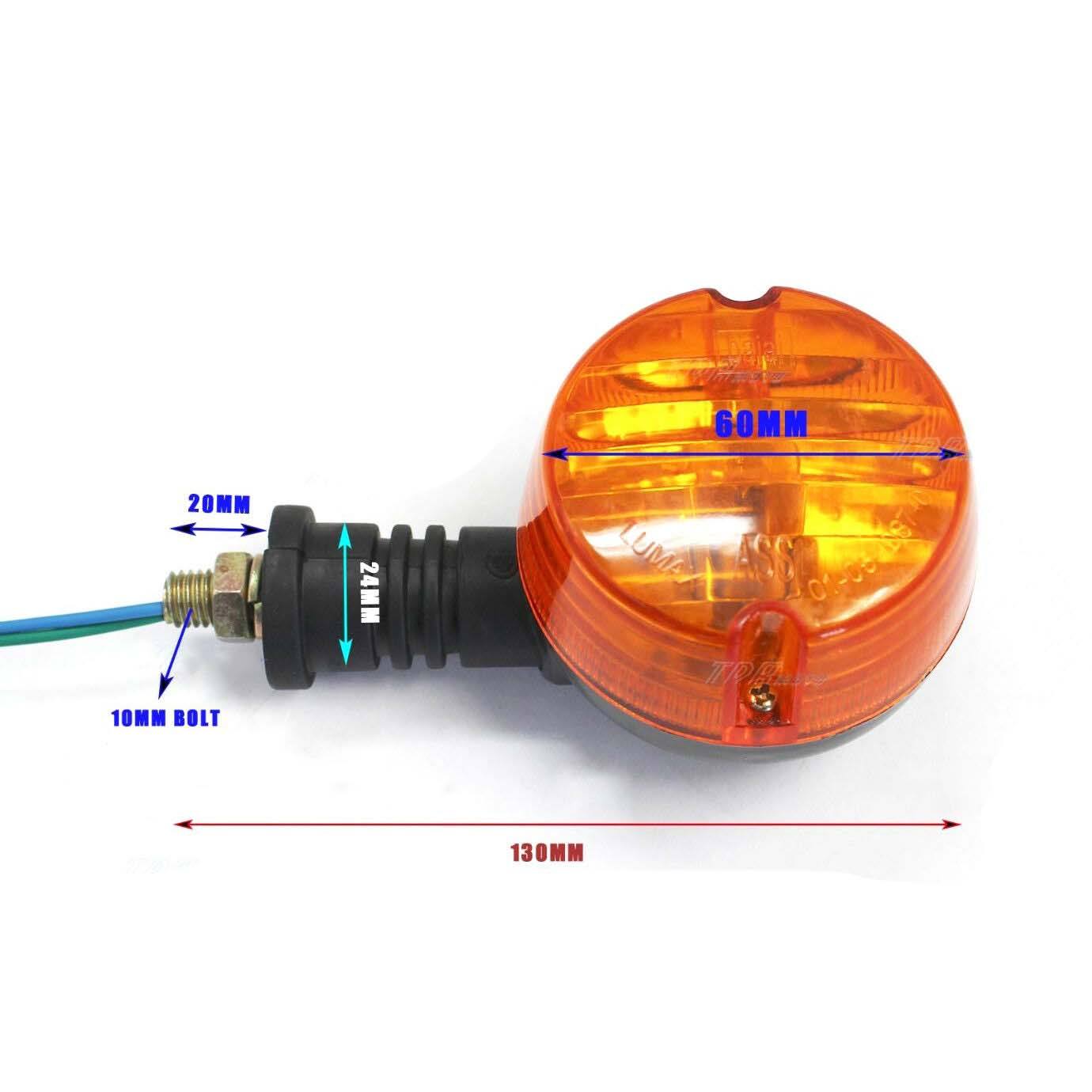 4x 12V Classic Motorcycle Bike Blinkers Turn Signal Indicator Light Amber - TDRMOTO