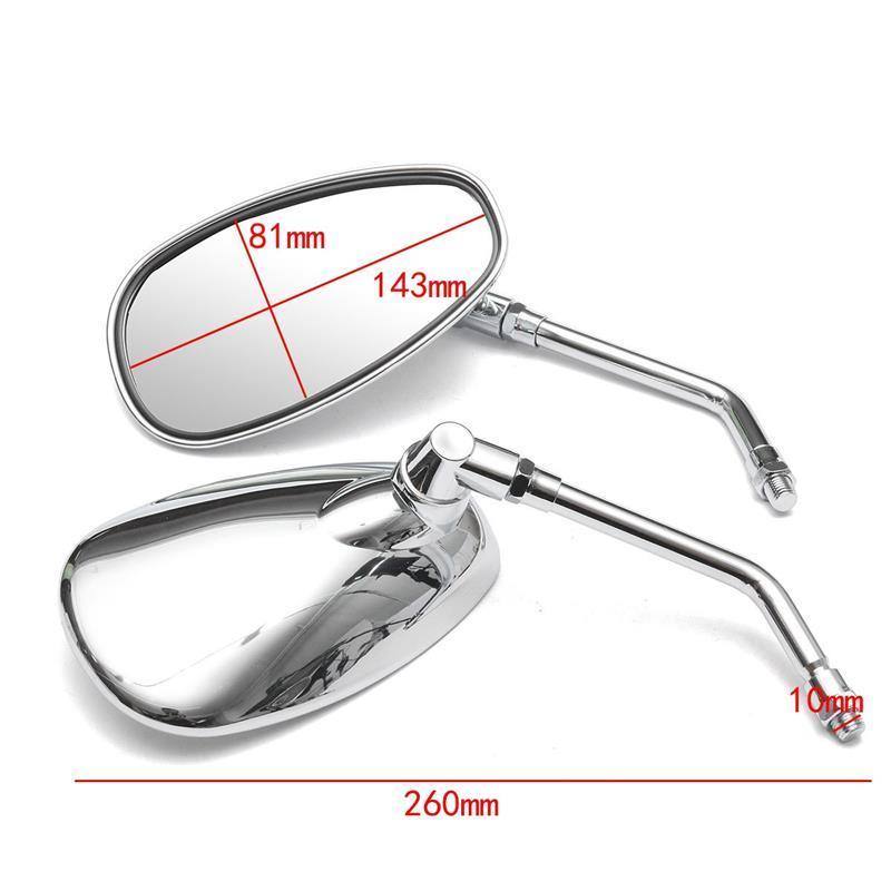 Chrome 10mm Rear View Side Mirrors 4 Hyosung GV250 Aquila AU STOCK - TDRMOTO