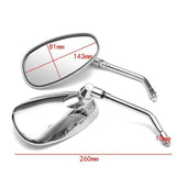 Chrome 10mm Rear View Side Mirrors 4 Hyosung GV250 Aquila AU STOCK - TDRMOTO