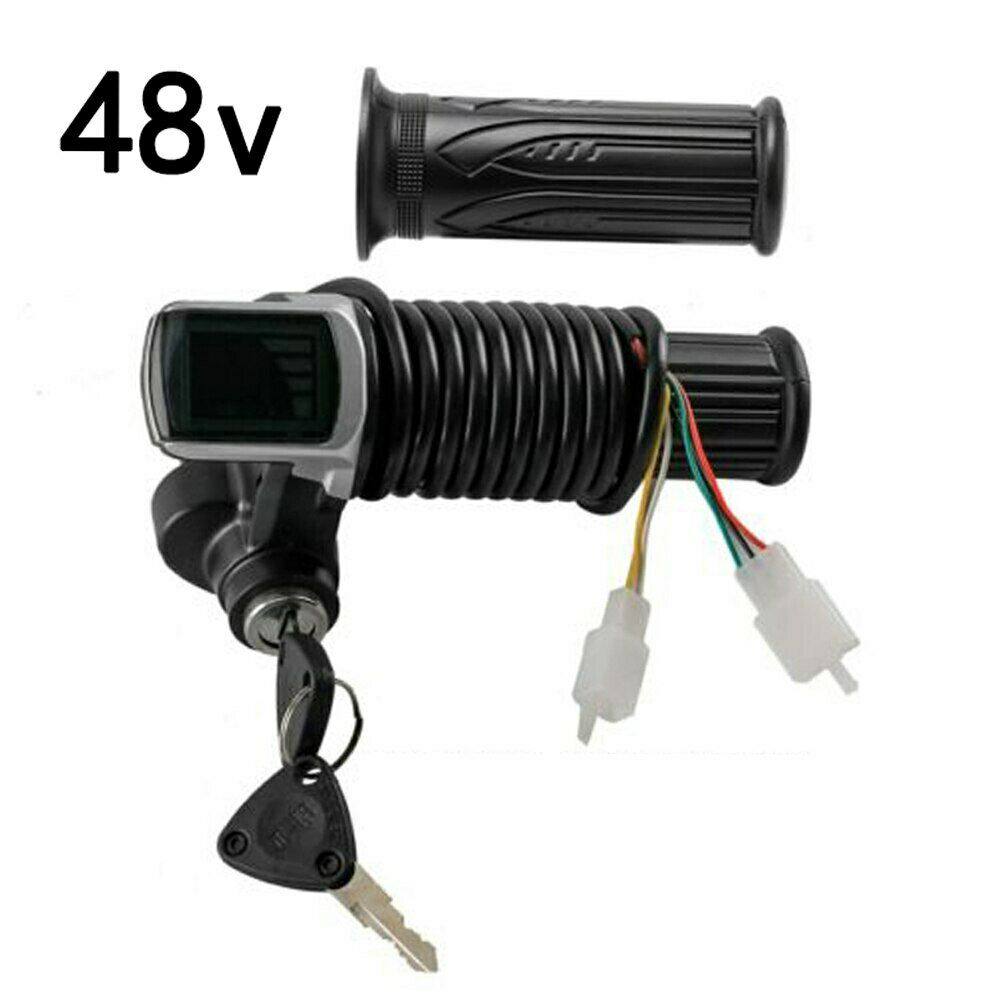 48V Electric Bike Twist Throttle With LCD Battery Display And Key Lock - TDRMOTO