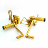 Suzuki GSXR1000 2005 2006 CNC Adjustable Rear Sets Black Rearsets 05 06 Gold - TDRMOTO