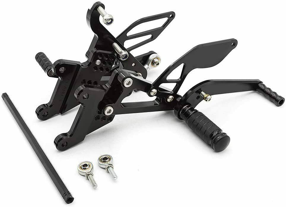 Adjustable Rearset Foot Rest Peg Rear Set Black For 2003 2004 2005 YAMAHA YZF R6 - TDRMOTO