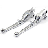 Chrome Front Brake Clutch Levers For Harley Davidson Sportster Softail Heritage - TDRMOTO