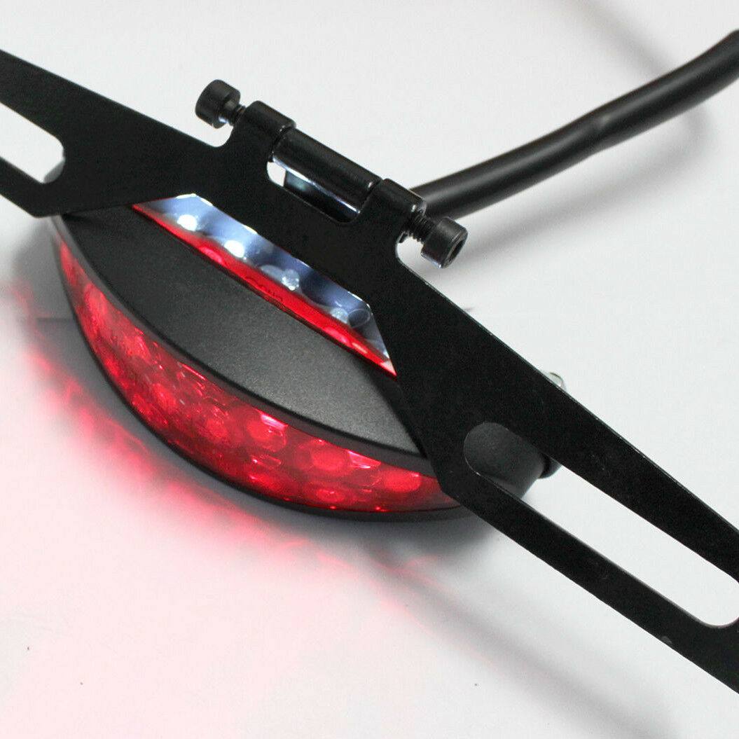 19 LED Motorcycle Bike Tail Light License Plate Rear Red White Universal Smoke - TDRMOTO
