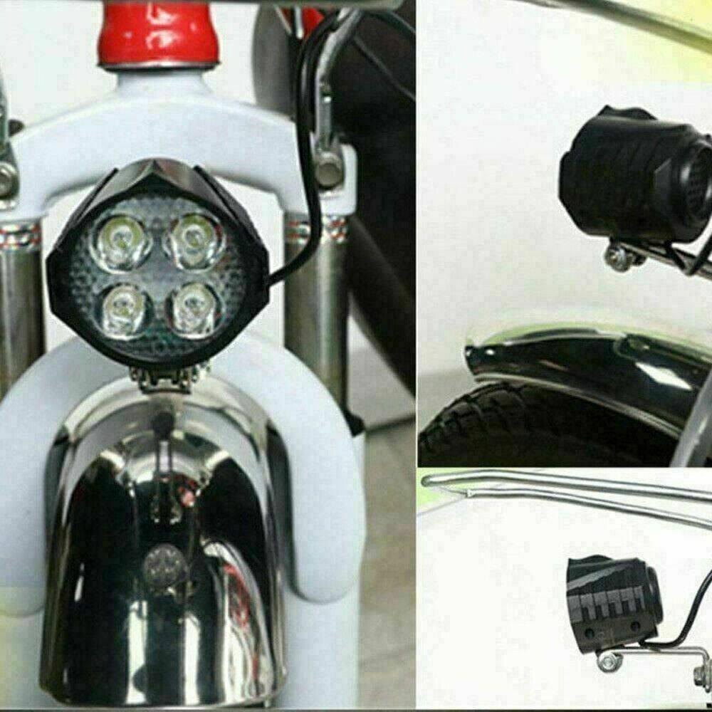 Ebike Waterproof 24V 36V 48V LED Front Lamp Head Light for Scooter Tour EBicycle - TDRMOTO