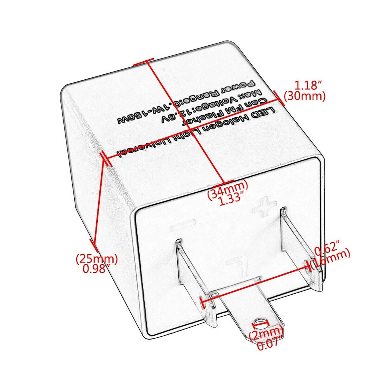 3-PIN LED Flasher Relay Turn Signal Light Blinker For Automotive Motorcycle - TDRMOTO