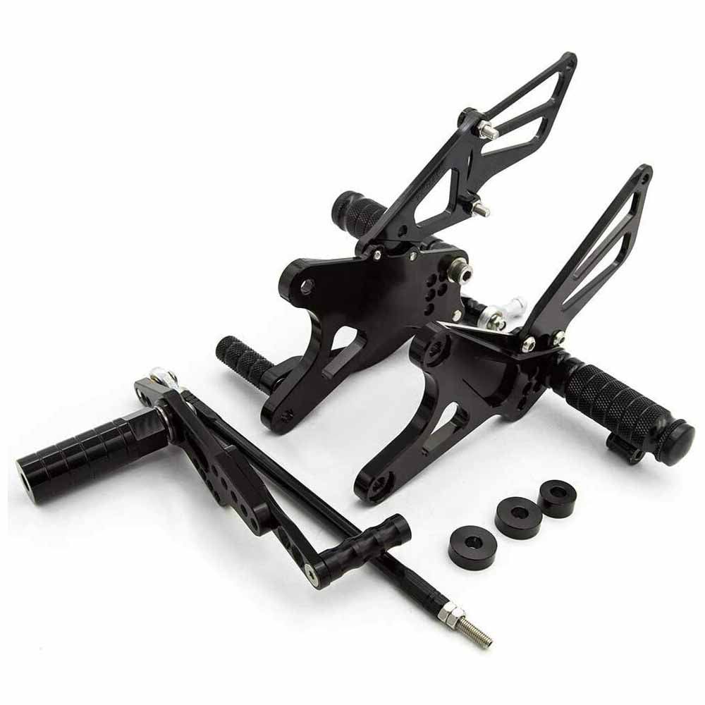 CNC Adjustable Rearset Foot Rest Pegs 4 Yamaha YZF R1 2009-2014 BLACK - TDRMOTO
