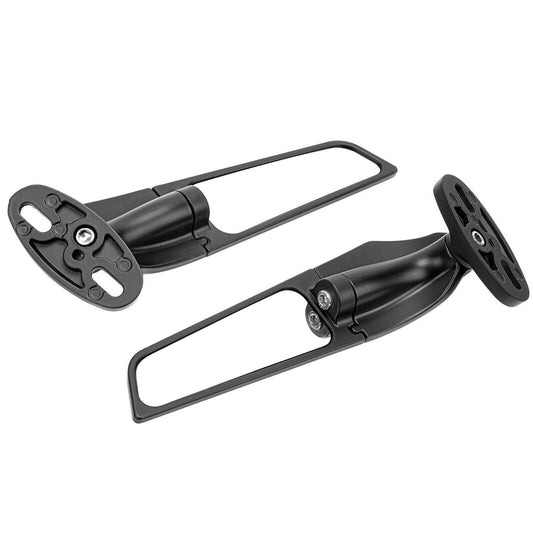 2Pcs Unviersal Motorcycle Rearview Mirrors Adjustable Wind Swivel Wing Mirror - TDRMOTO
