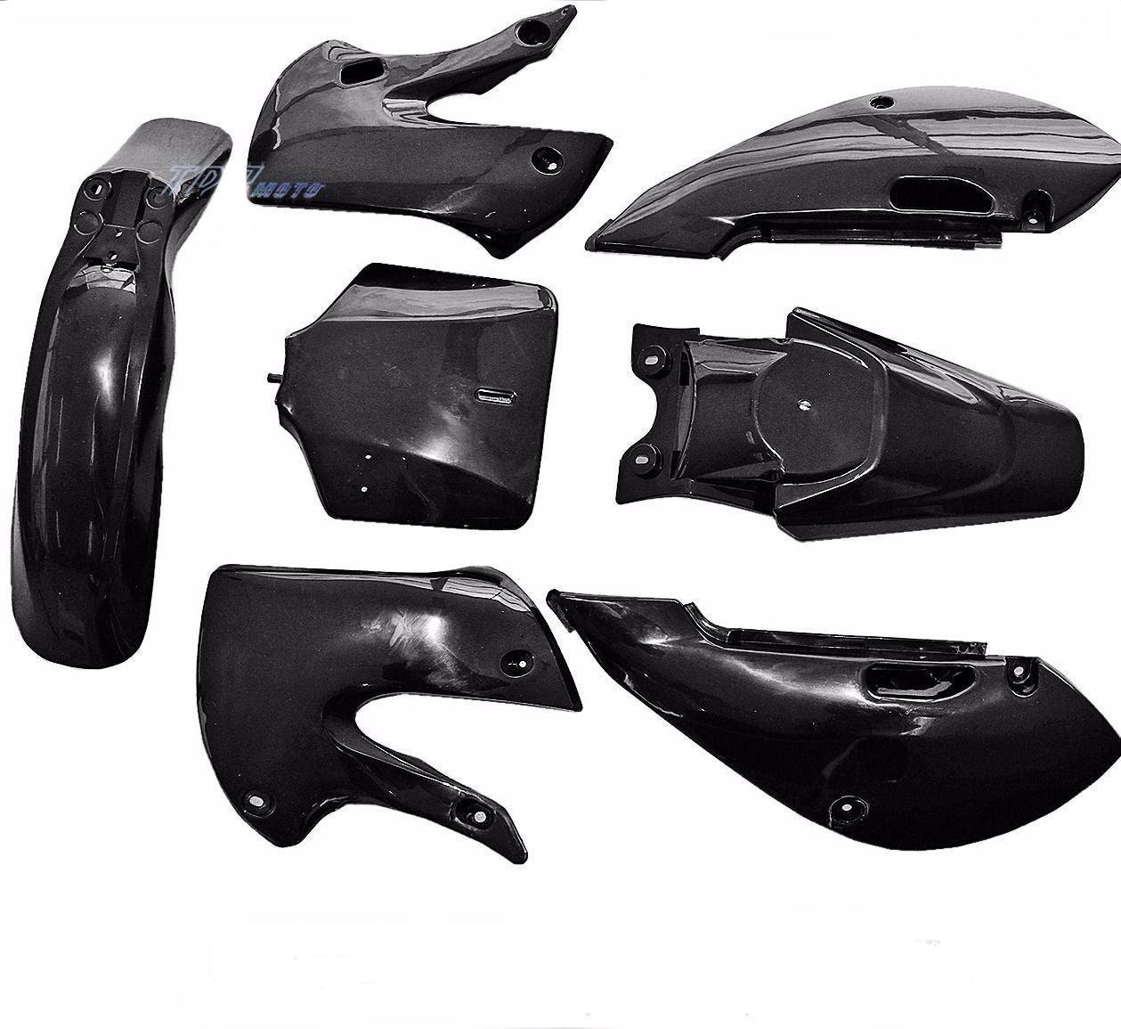 Black Plastics Fender FOR KAWASAKI KLX110 KX65 110 125 140 150cc Pit Dirt Bike - TDRMOTO