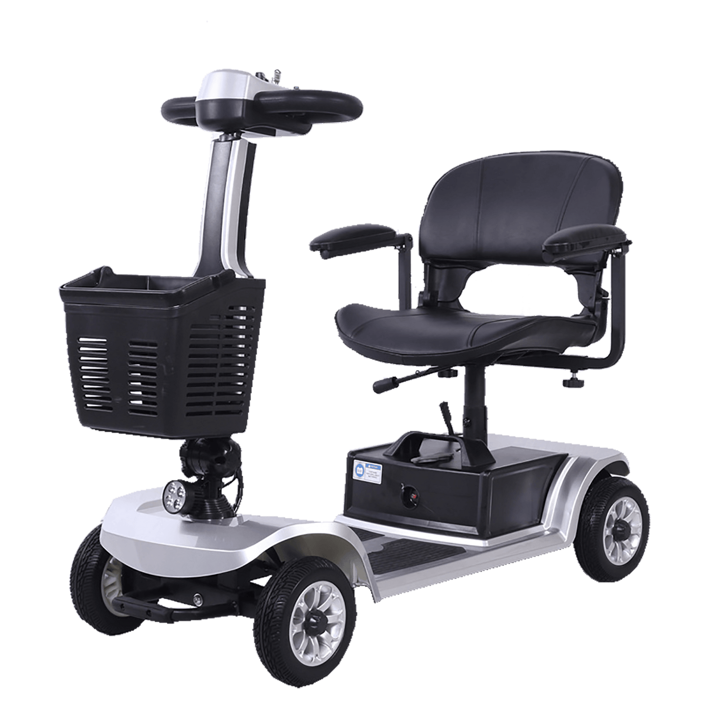Silver Foldable Electric Mobility Scooter 250W Portable 150kg Load Capacity - TDRMOTO