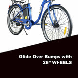 TDR 250W 26" Blue Electric Bike with 10Ah Lithium Ion Battery - TDRMOTO