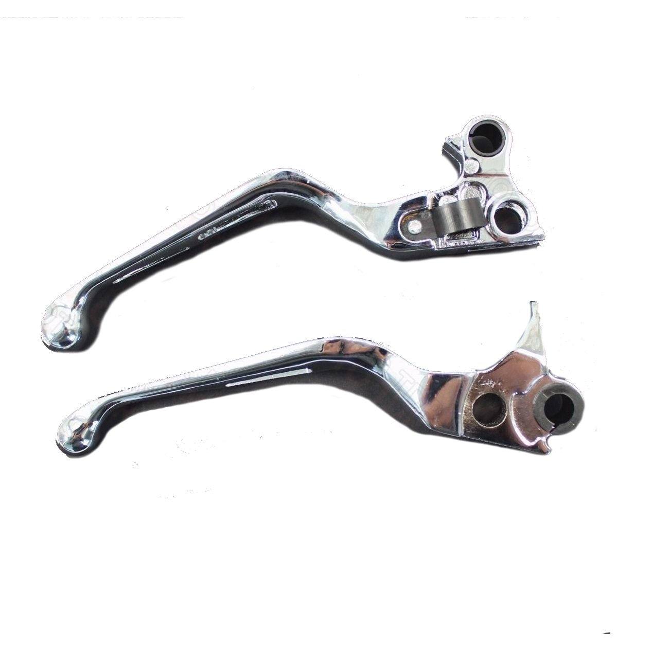 For Harley 96-03 XL 96-07 Dyna Touring 11-14 Softail Chrome Brake Clutch Levers - TDRMOTO