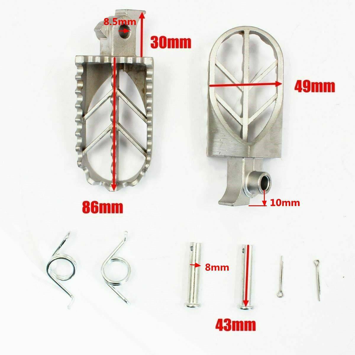 NEW Steel Universal Folding Foot Pegs Footpegs for Dirt Pit Trai Bike Motorcycle - TDRMOTO