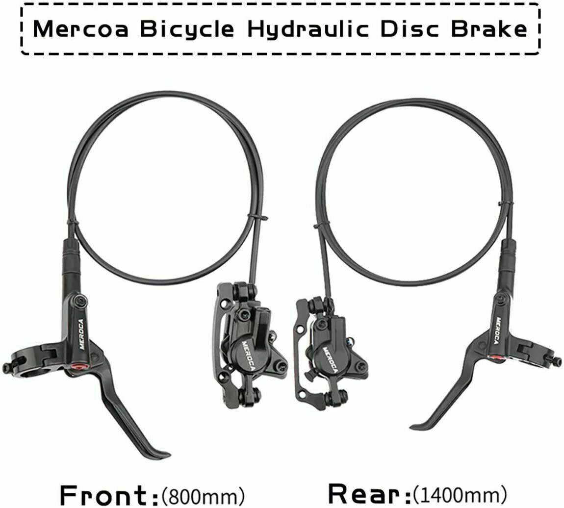 MTB Mountain Bike Hydraulic Disc Brake Levers Caliper Front Rear Set Black - TDRMOTO