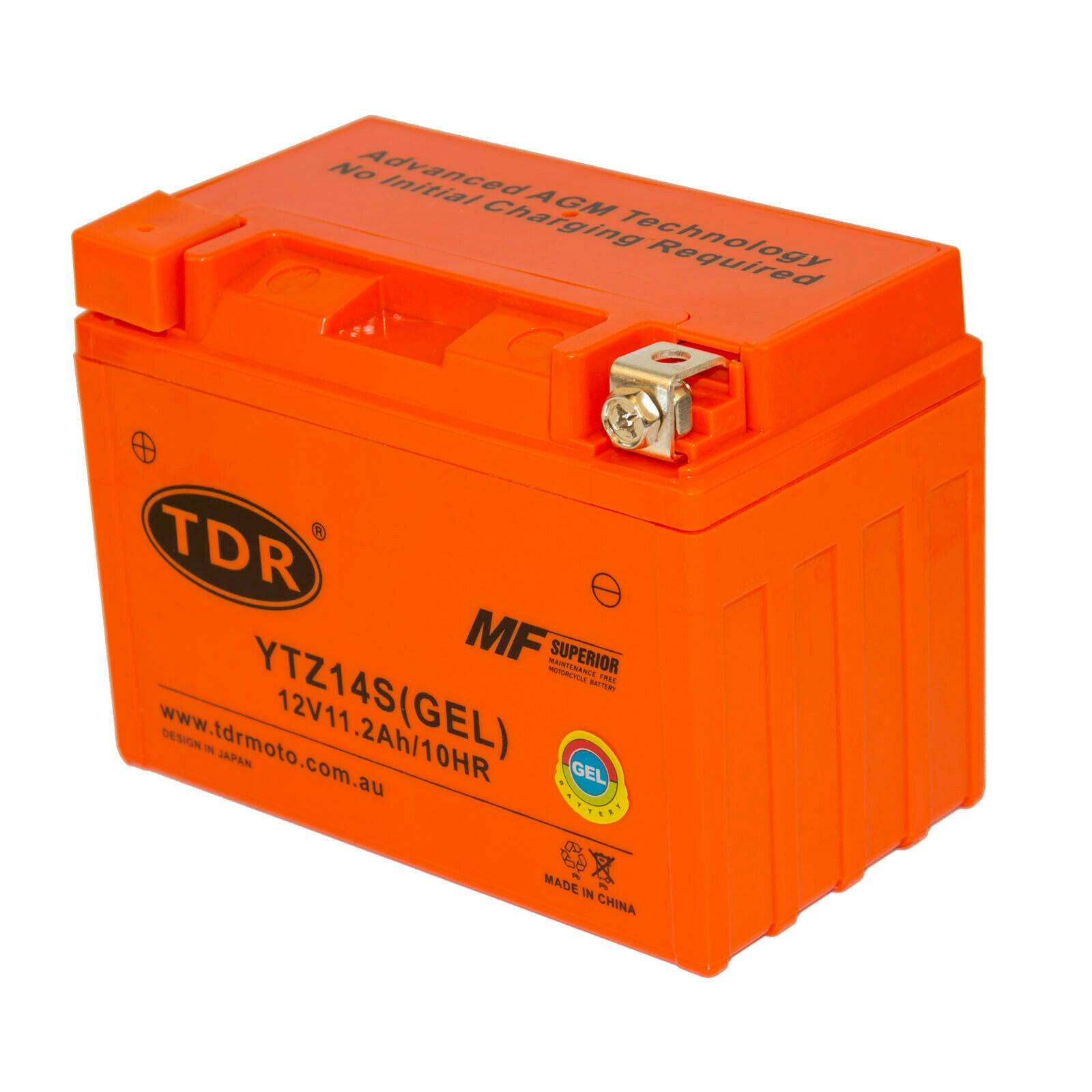YTZ14S Motorcycle Gel Battery (YTX9-BS YTX12ABS YTZ12S) 12V 11Ah - TDRMOTO