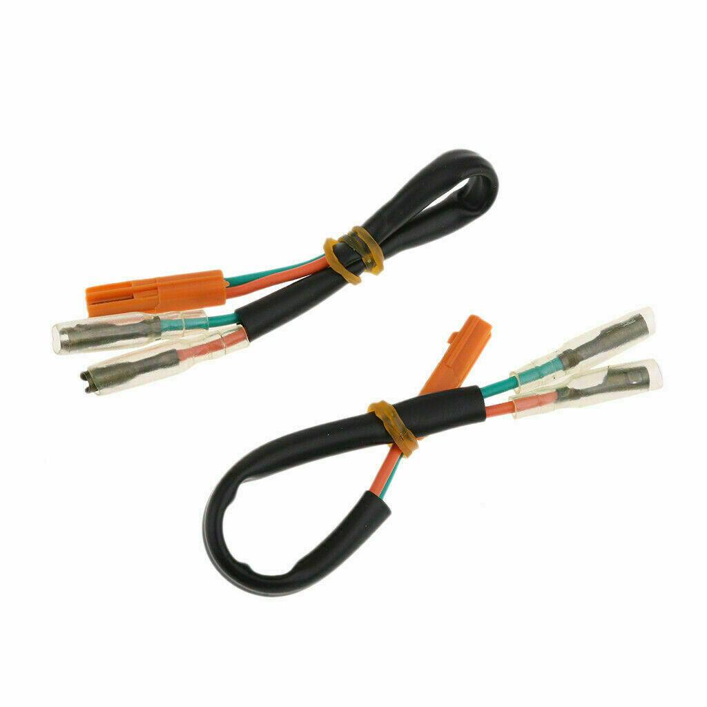 2 pcs Wire Indicator Leads Turn Signal Adapters Plug Connector Harness For Honda - TDRMOTO