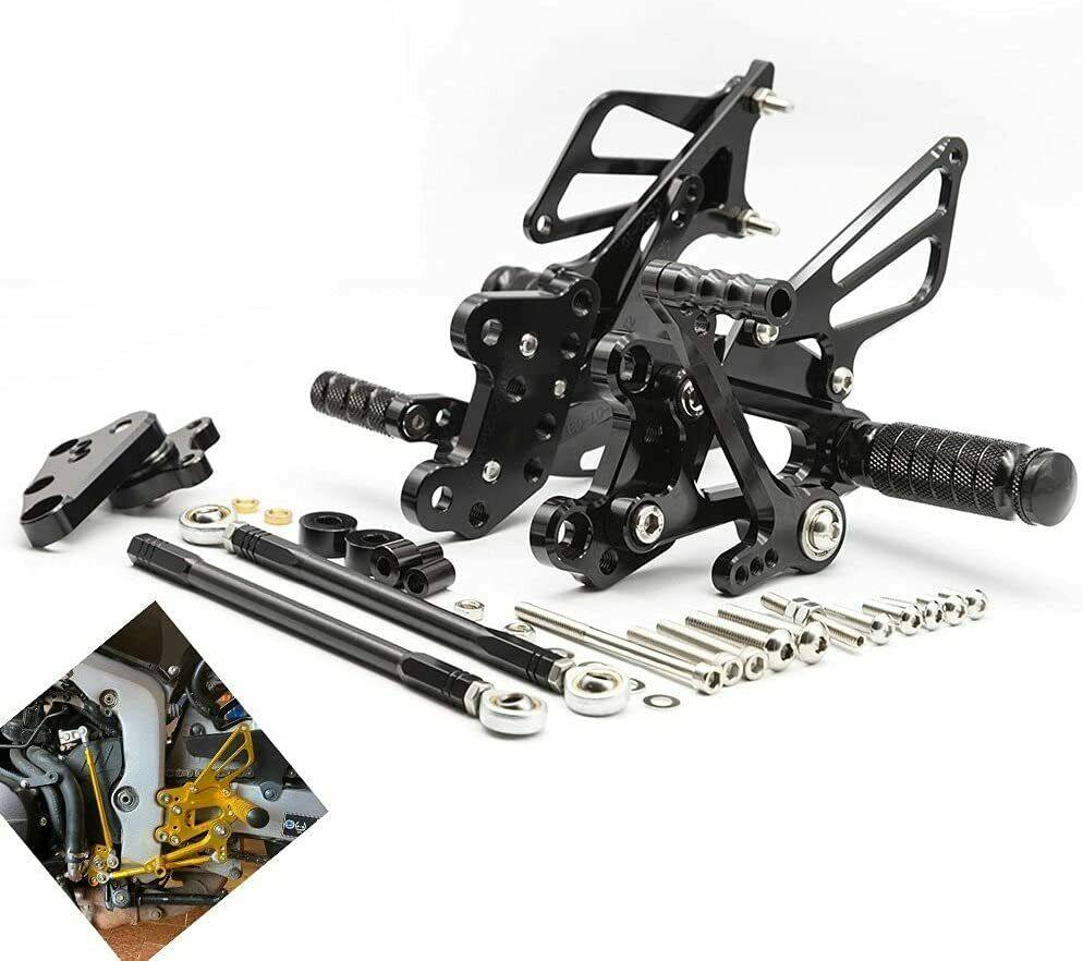 Black Rearset Foot pegs Rear set For Honda CBR 600 RR 2007-2008 07 08 - TDRMOTO