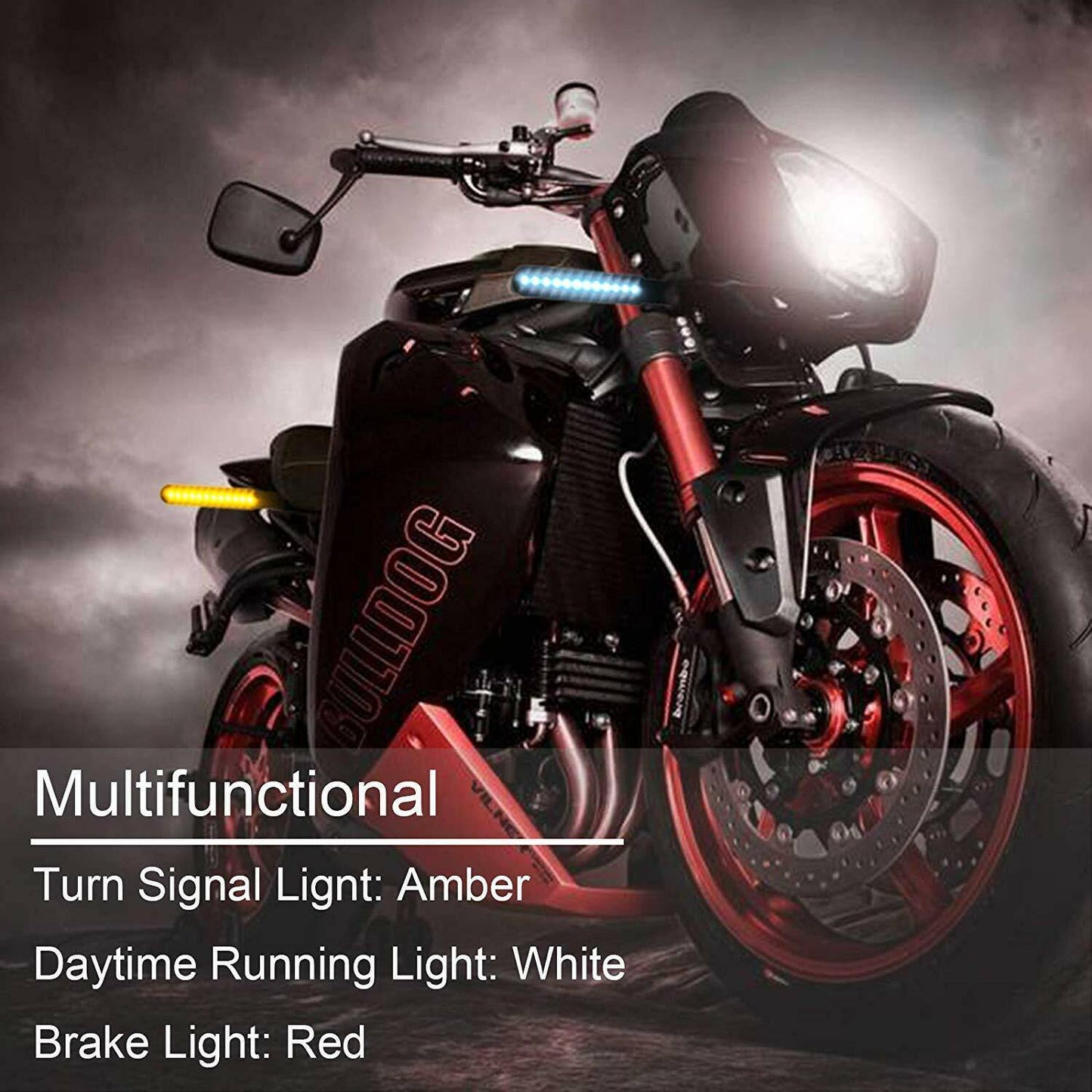 4x Amber Red LED Indicators Blinkers Yamaha MT-09 R1 R6 FZ6R MT-07 Tenere XT660 - TDRMOTO