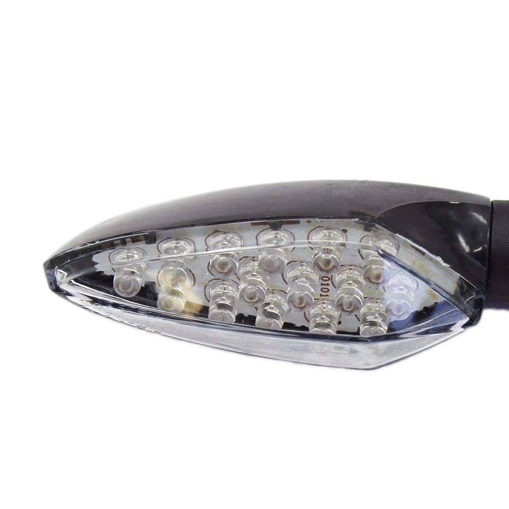 4x Black Indicators Motorcycle Motorbike LED Blinkers Yamaha Honda Suzuki - TDRMOTO