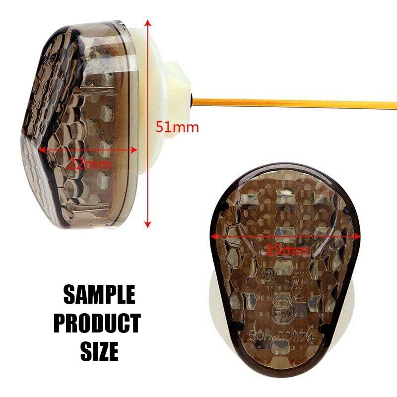 Flush Mount LED Turn Signal Indicators For Kawasaki ZZR600 ZX6R 7R 9R 10R 05-08 - TDRMOTO