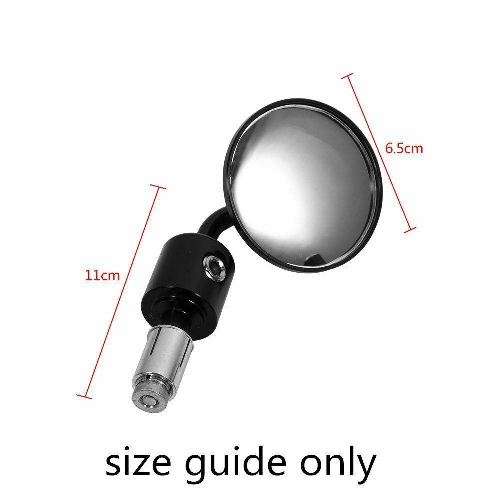 Blue CNC 7/8" Handle Bar End Rear-view Mirror Universal Fit - TDRMOTO