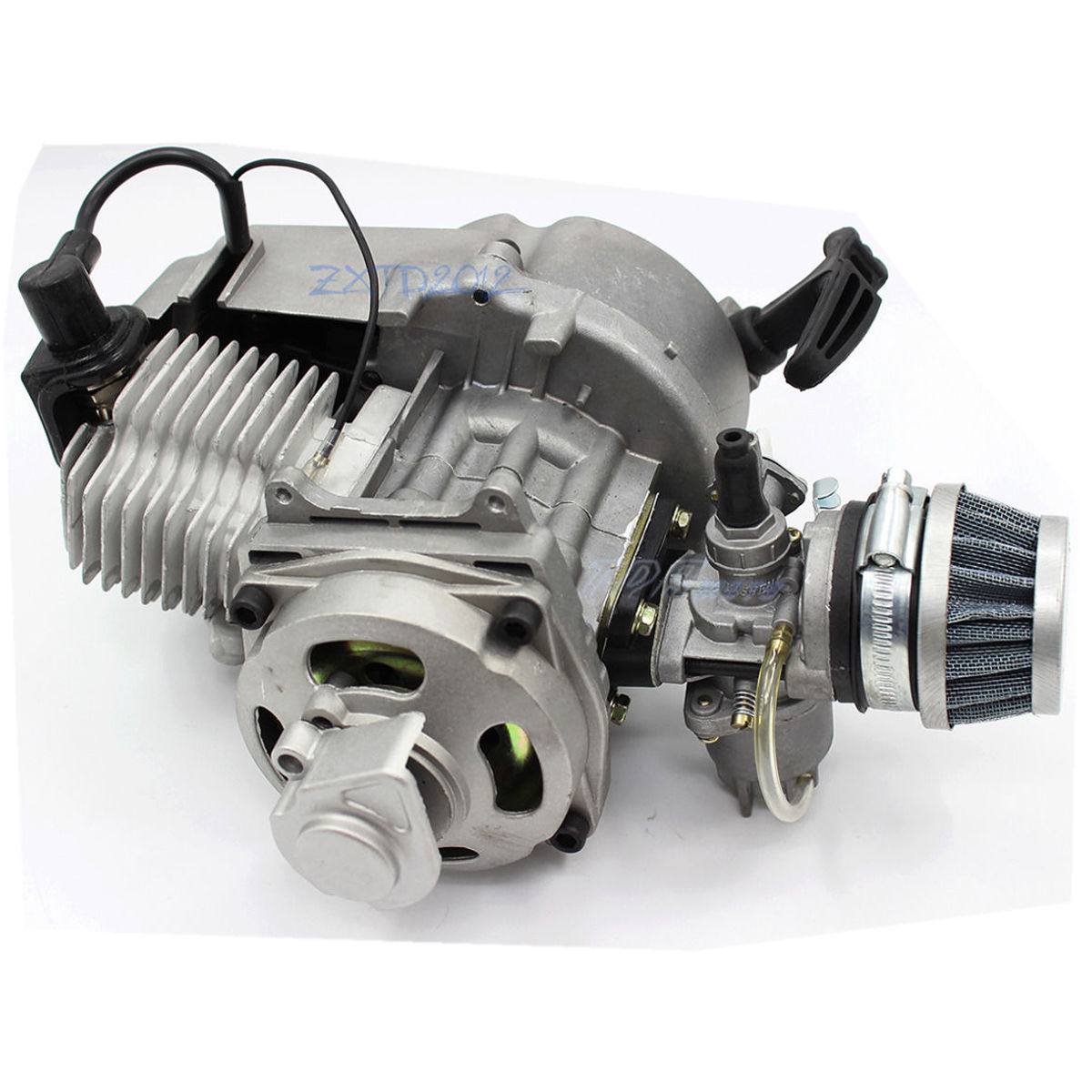 49cc 2 stroke Pull Start Engine Motor Mini Pocket PIT Quad Dirt Bike ATV Buggy - TDRMOTO