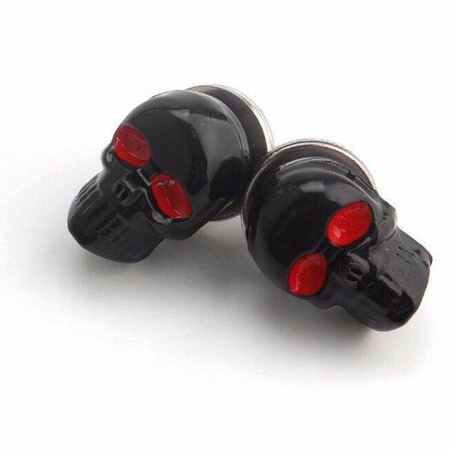 Black 3D Skull Motorcycle License Plate Frame Bolts Fastener Screws - 2pcs - TDRMOTO