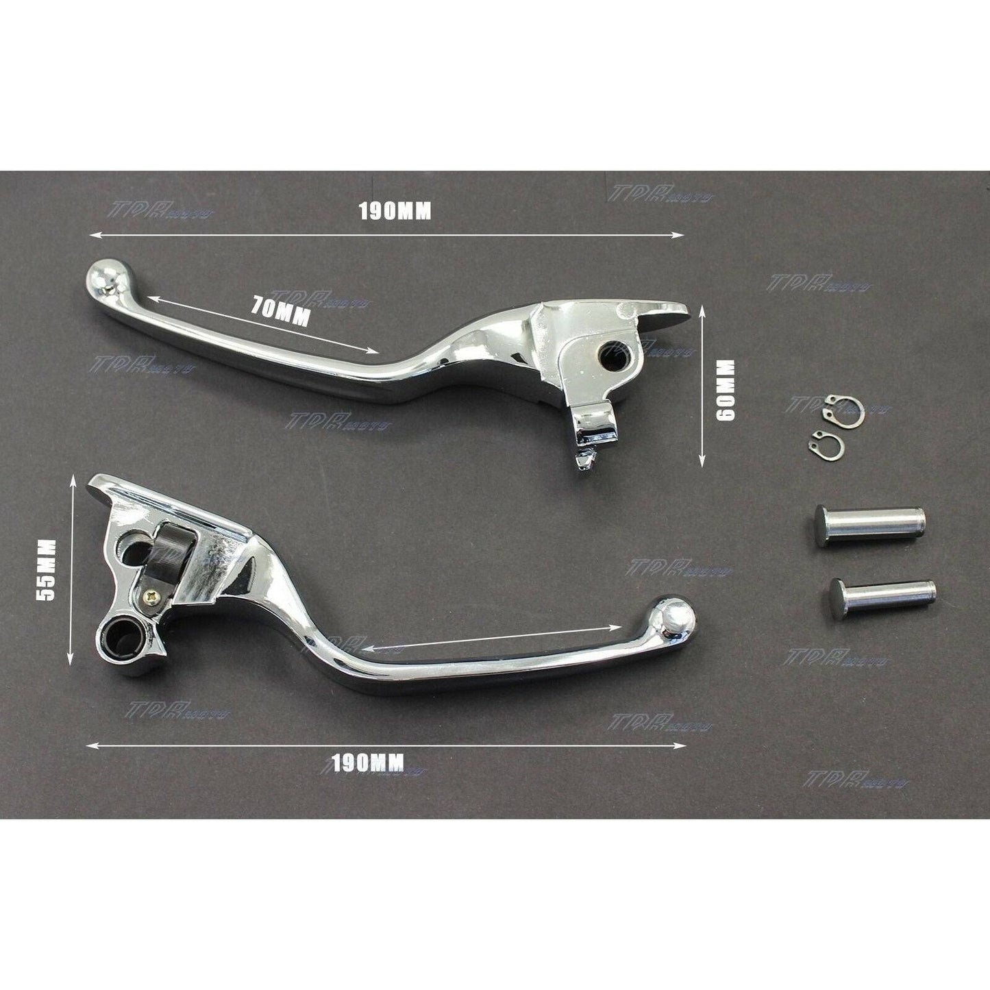 Chrome Brake & Clutch Levers for Harley 11/12/13 Road Glide Ultra FLTRU - TDRMOTO