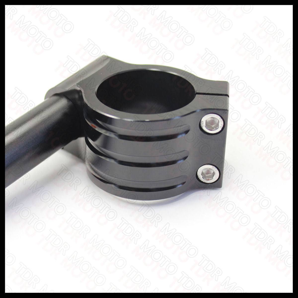 7/8" CNC 33mm Clip On Ons Fork Tube Handlebars Bar Regular Cafe Racer Adjustable - TDRMOTO