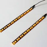 2x 20 LED SMD Motorcycle LED Strip Turn Signal Indicator Blinker Light Amber - TDRMOTO
