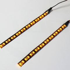2x 20 LED SMD Motorcycle LED Strip Turn Signal Indicator Blinker Light Amber - TDRMOTO