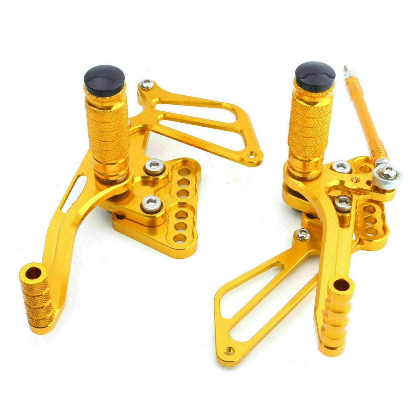 Suzuki GSXR1000 2005 2006 CNC Adjustable Rear Sets Black Rearsets 05 06 Gold - TDRMOTO