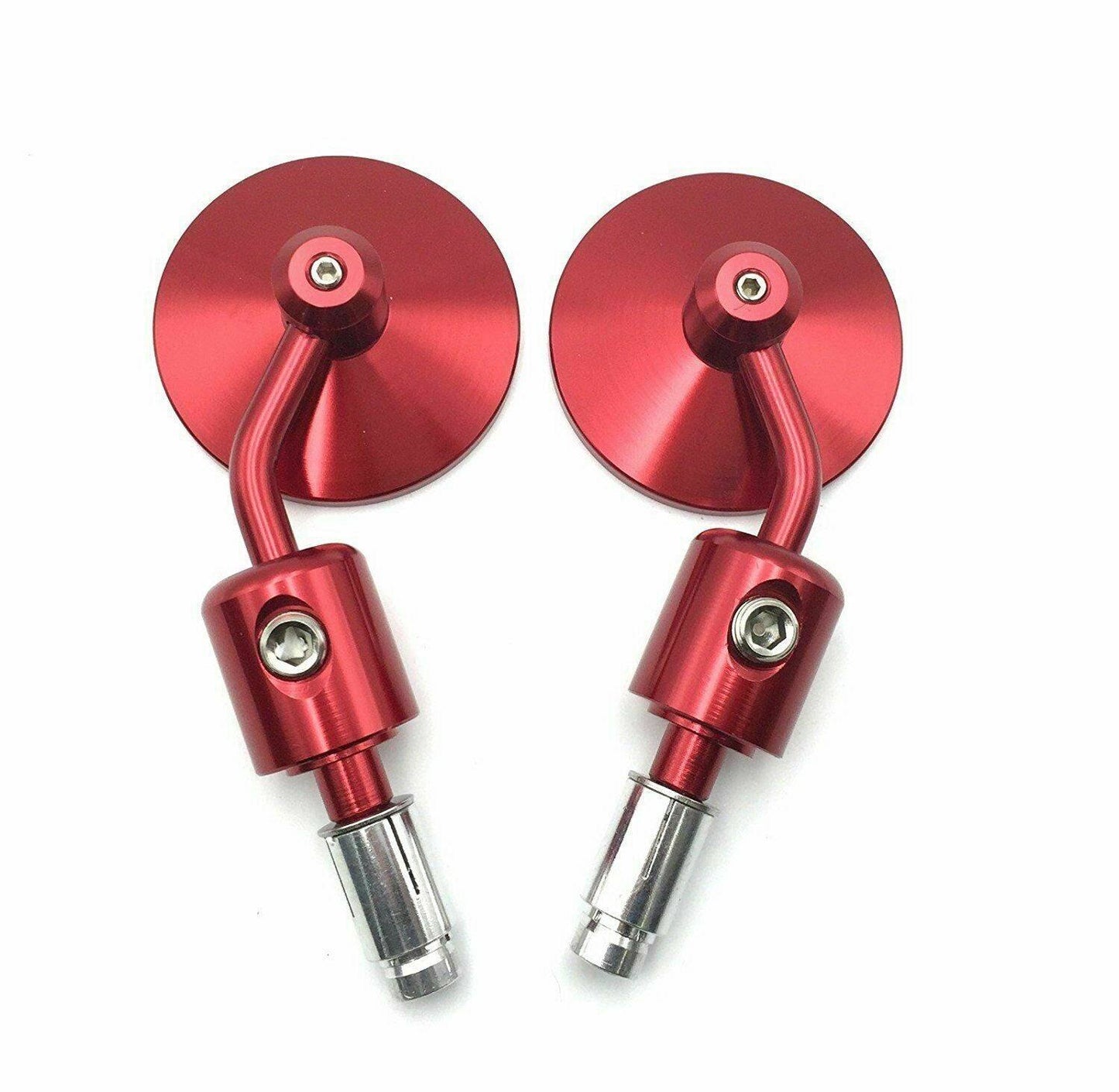 Red CNC 7/8" Handle Bar End Rear-view Mirror Universal Fit - TDRMOTO