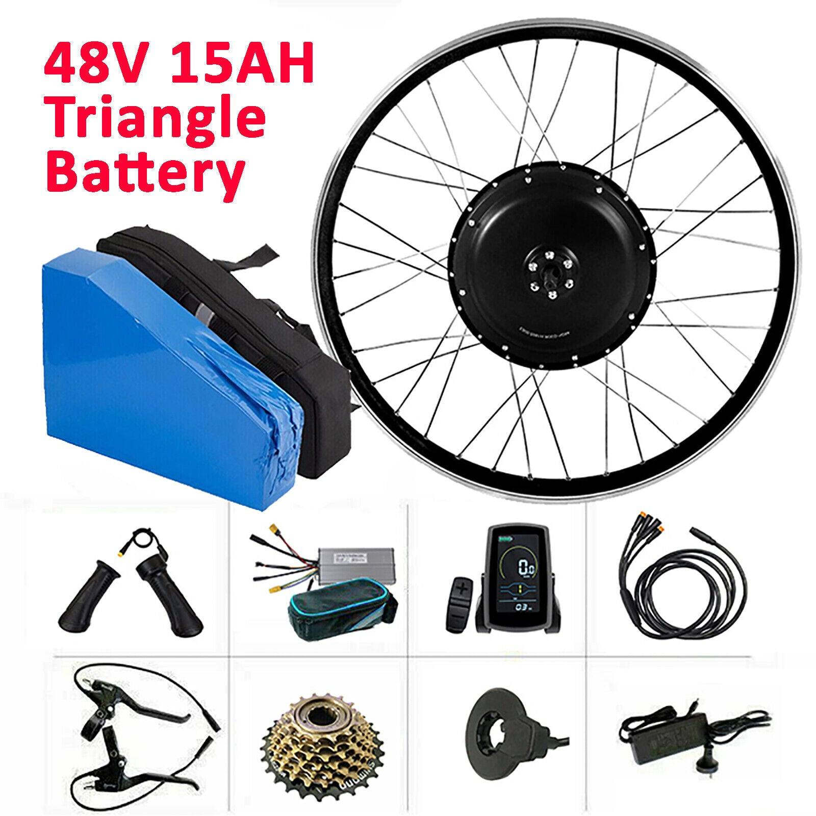 Electric Bike Conversion Kit 1500W 26" 48V 15Ah Battery EBike - TDRMOTO