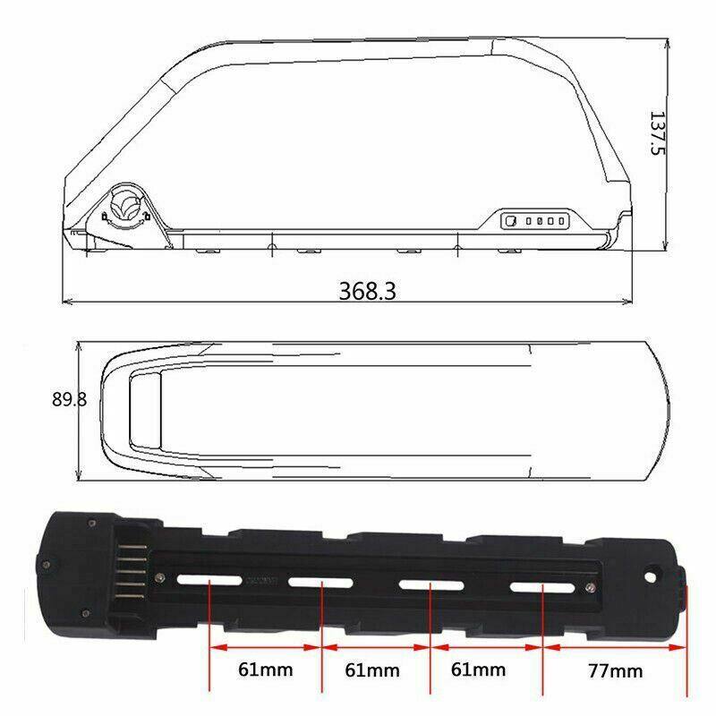 48V 15Ah Li-ion Lithium Battery Pack W/BMS for Motor 500W 750W 1000W E-bike - TDRMOTO
