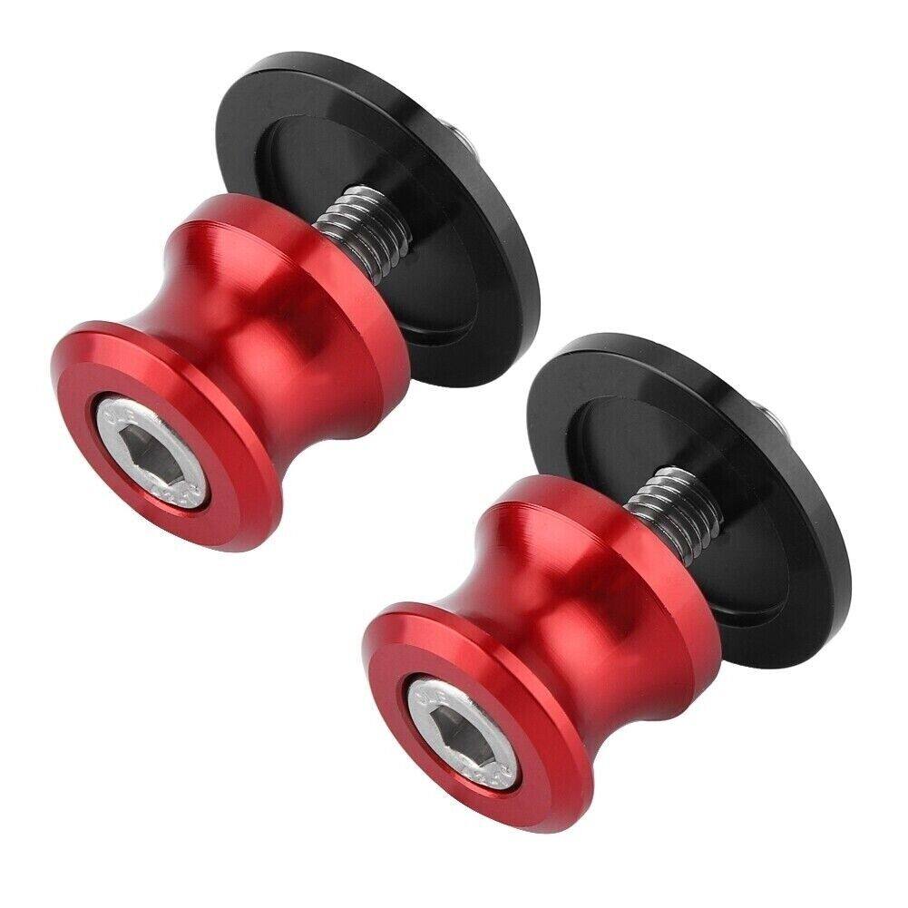 RED 6MM Swingarm Spool Sliders Stand Bobbins for Yamaha MT-03 - TDRMOTO