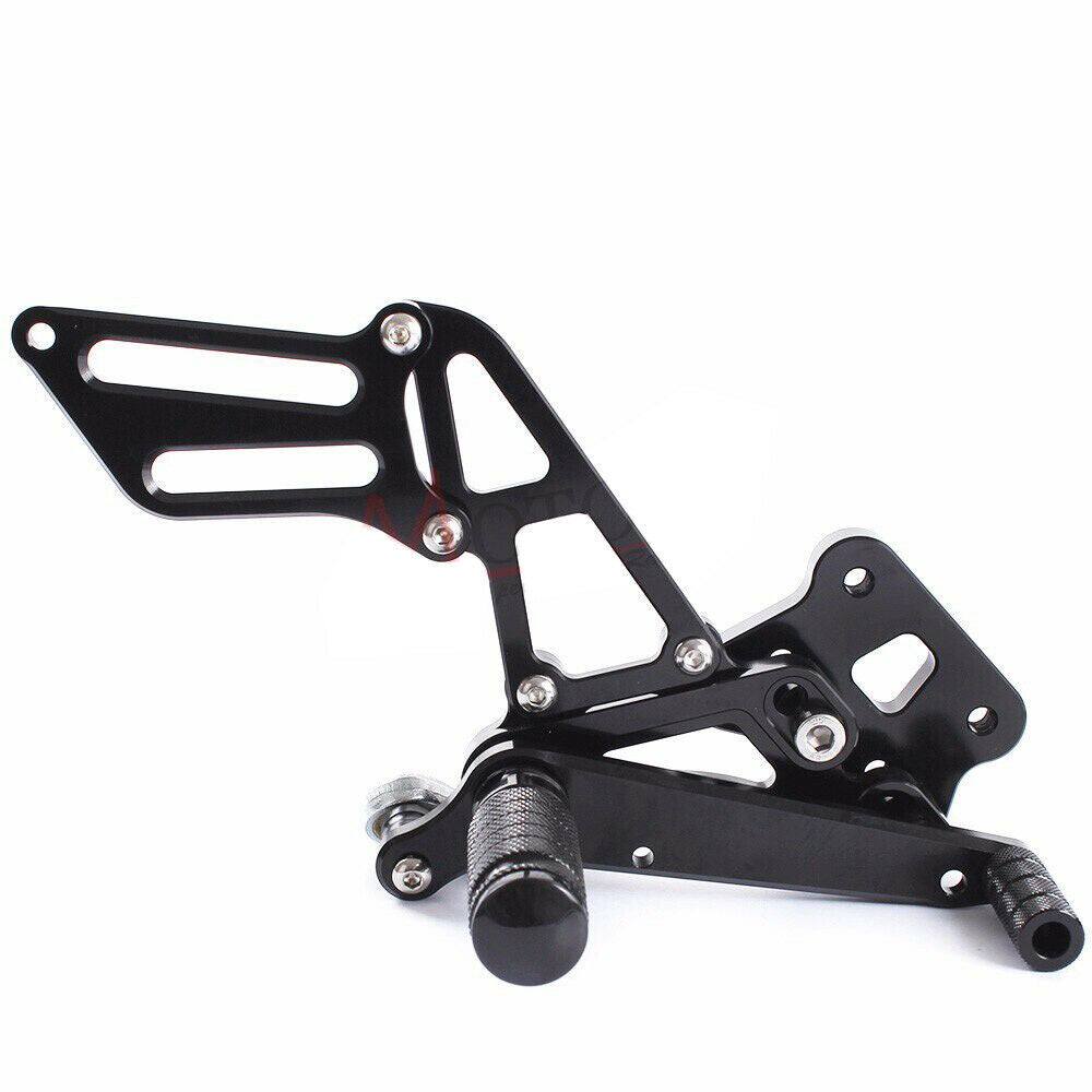 CNC Adjustable Rearset Footpegs Rear Set Black For SUZUKI GSXR 600/750 2006 -2010 - TDRMOTO