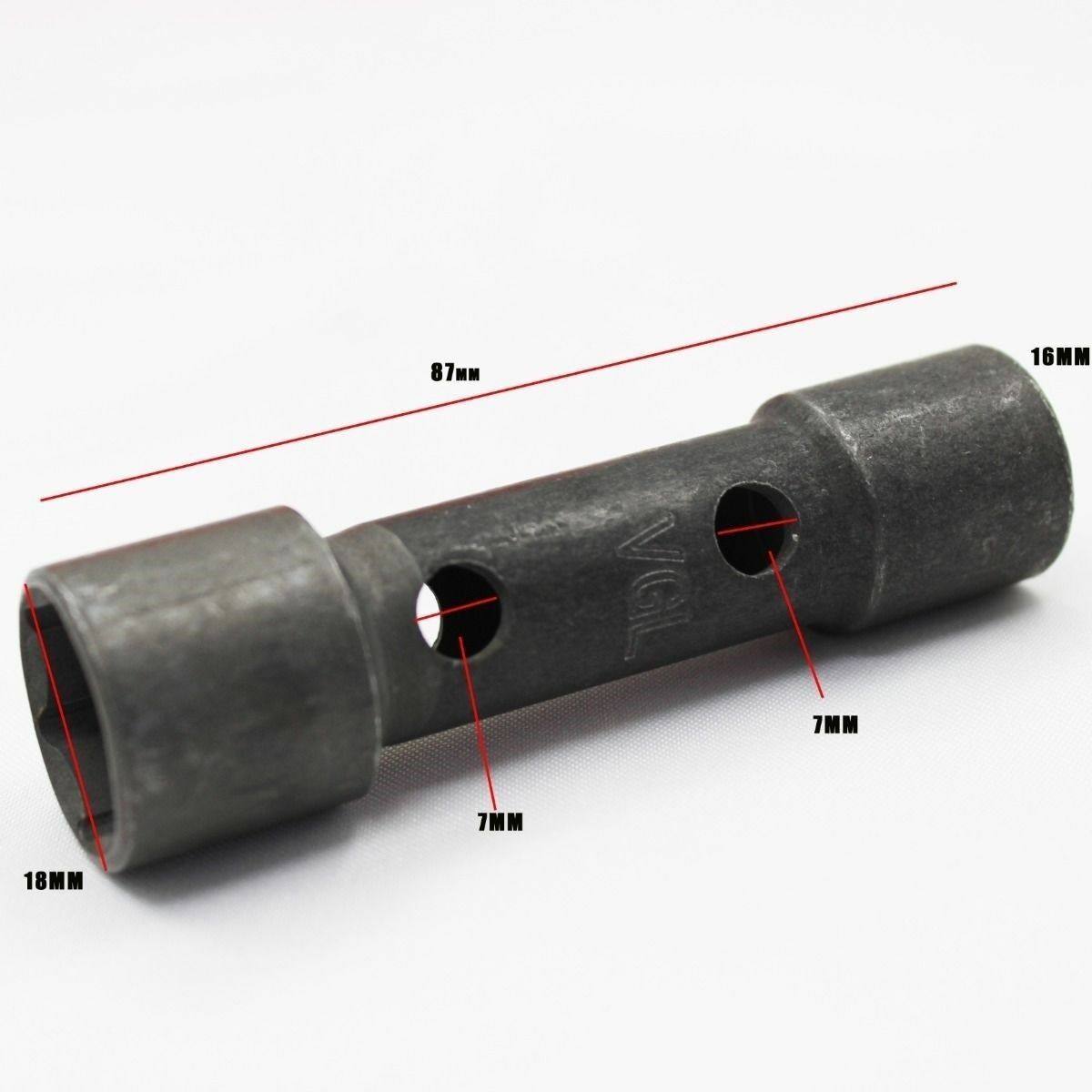 Double End Spark Plug Box Spanner 16mm 18mm Hexagonal Socket Wrench Hand Tool - TDRMOTO