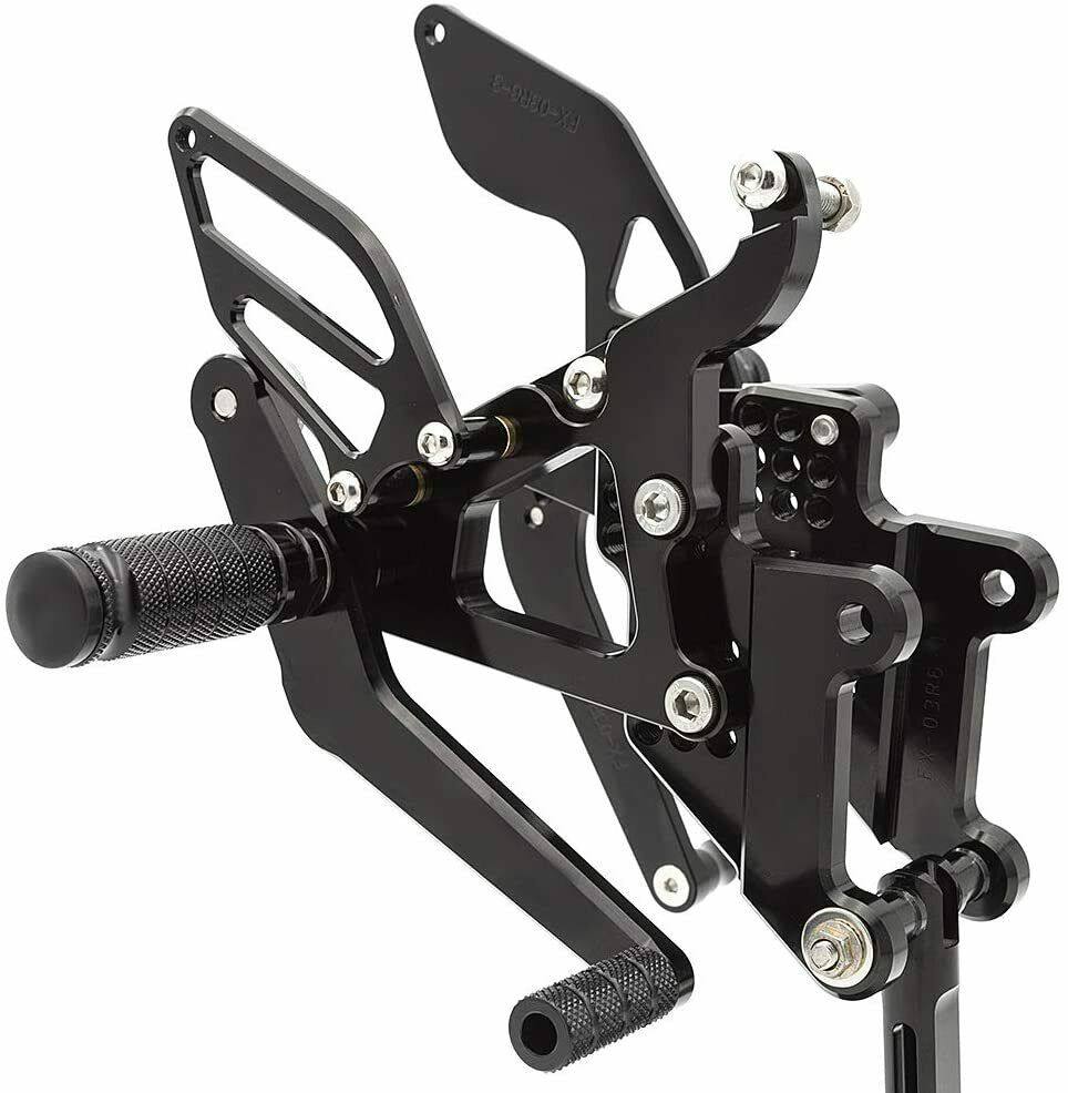 Adjustable Rearset Foot Rest Peg Rear Set Black For 2003 2004 2005 YAMAHA YZF R6 - TDRMOTO