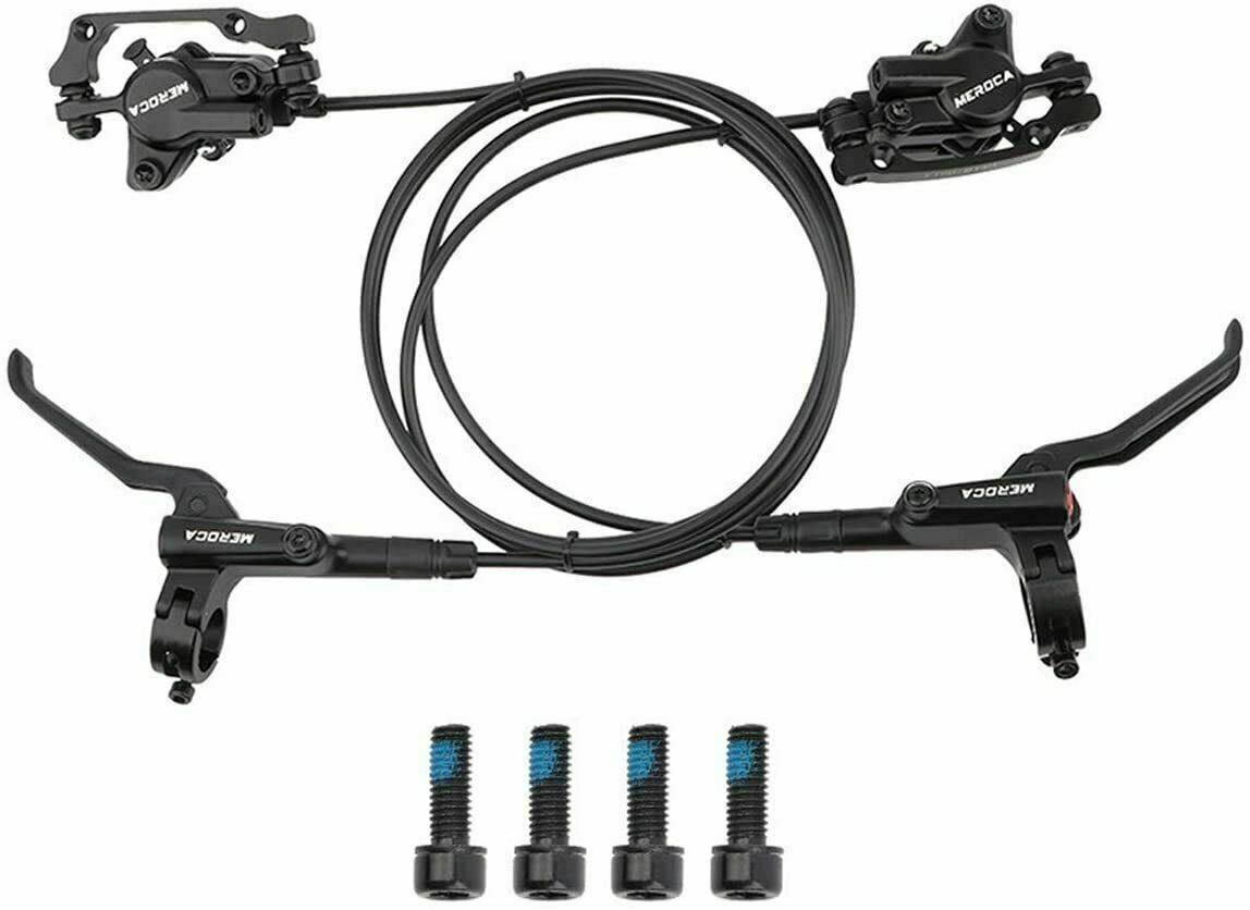 MTB Mountain Bike Hydraulic Disc Brake Levers Caliper Front Rear Set Black - TDRMOTO