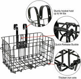 Black Foldable Bicycle Front/Rear Handlebar Basket Storage - TDRMOTO